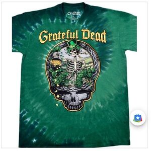 Liquid Blue Grateful Dead Green Tie-Dye Tee